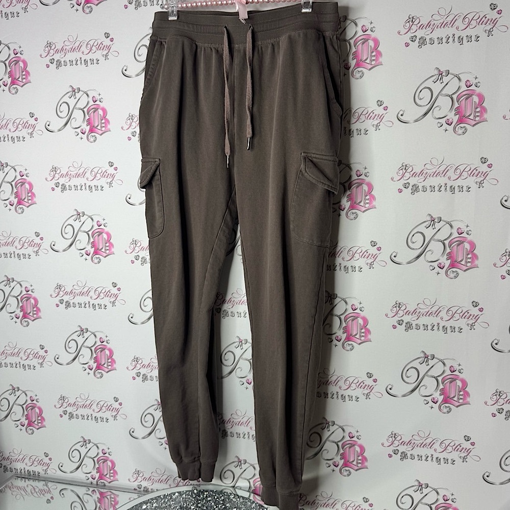 RQRD required pants sweatpants joggers cargo Women's Brown Cargo Jogger Pants